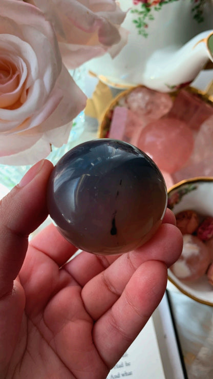 Black Agate Sphere