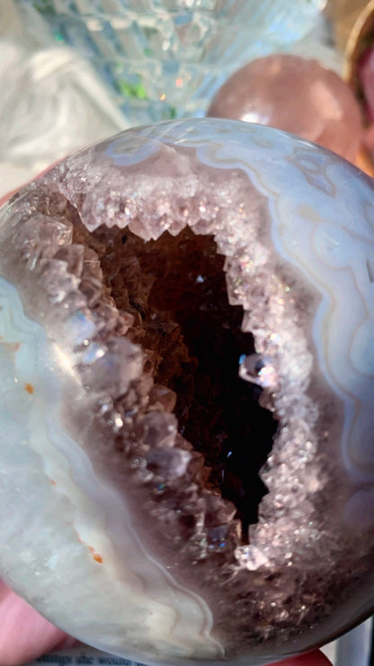 Agate Amethyst Sphere