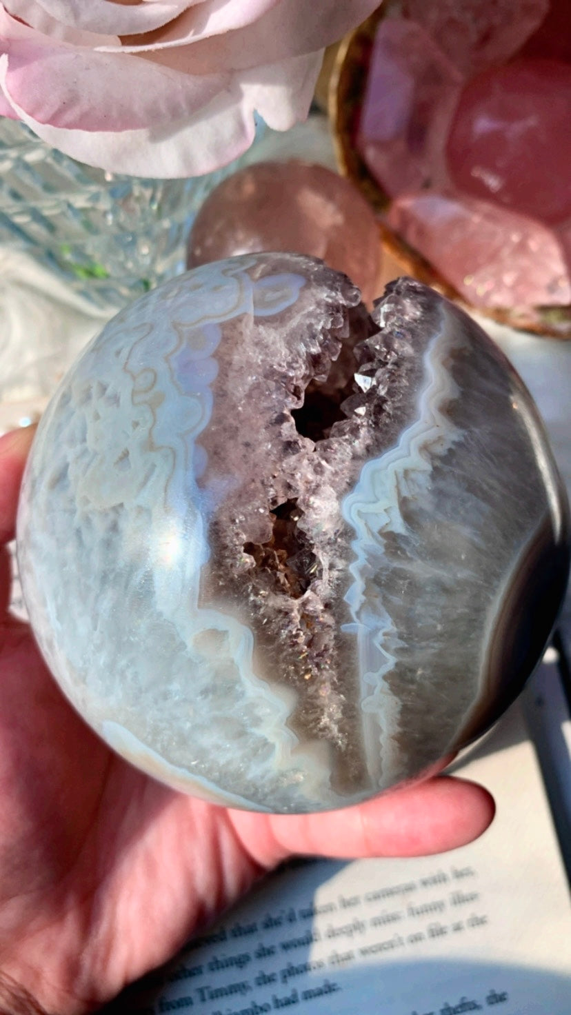 Agate Amethyst Sphere