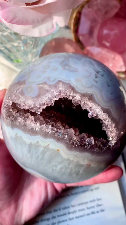 Agate Amethyst Sphere